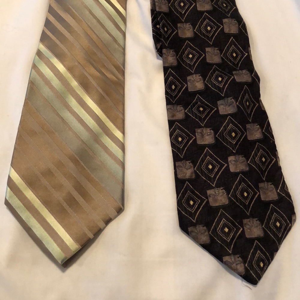 ✅ Croft & Barrow 100% Silk Ties Lot of 2